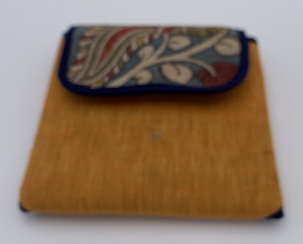 British Yellow Unbranded Travel Makeup Bag Wallet With Peacock Design
