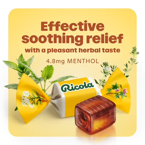 Ricola Original Herb Soothing Cough Drops for Sore Throat and Cough Relief, Valu