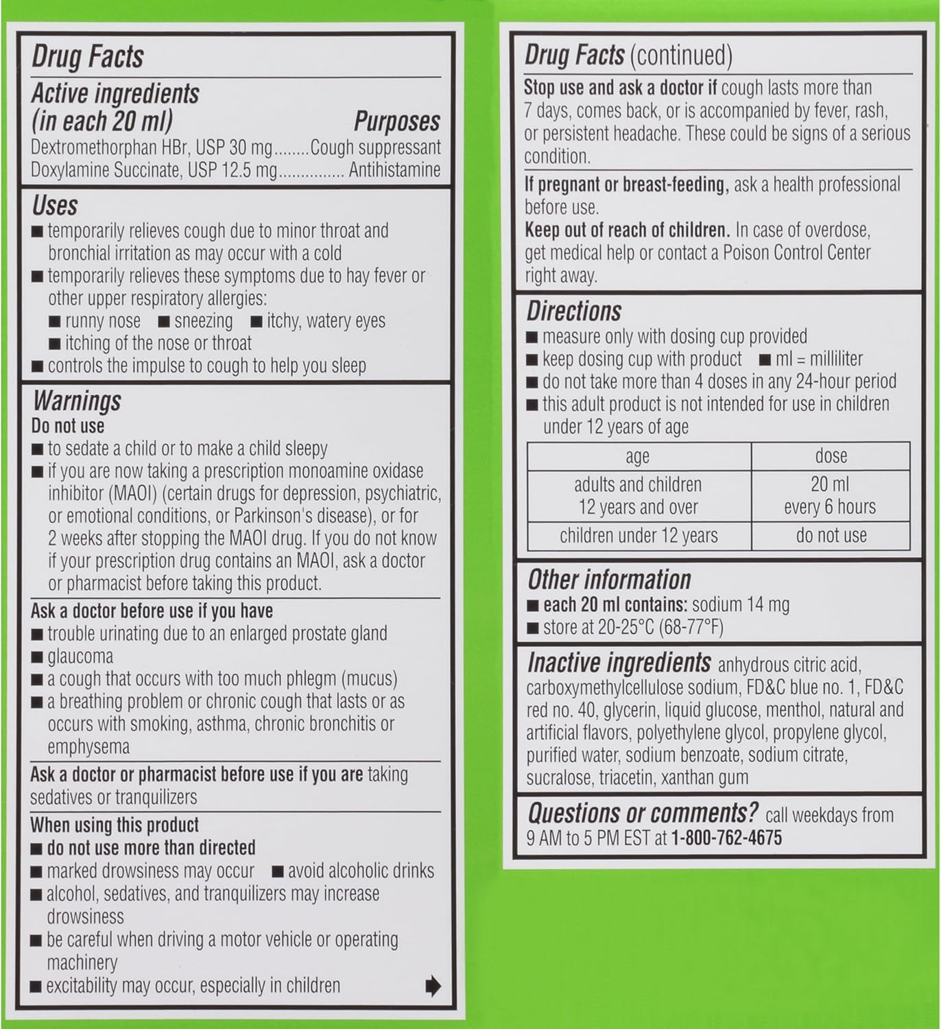 Maximum Strength Nighttime Cough DM 4 Fl Oz