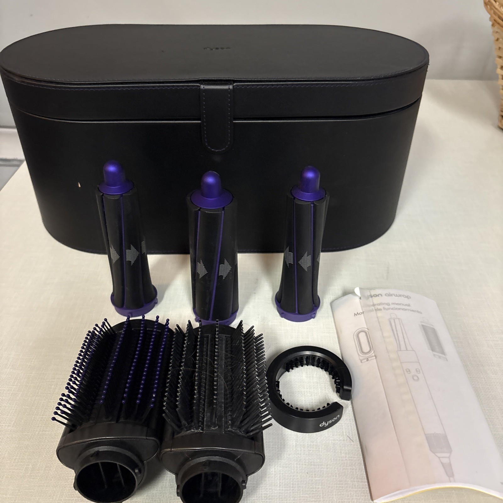 Dyson Airwrap Attachments & Box Only…See Pictures Purple Black Case manual