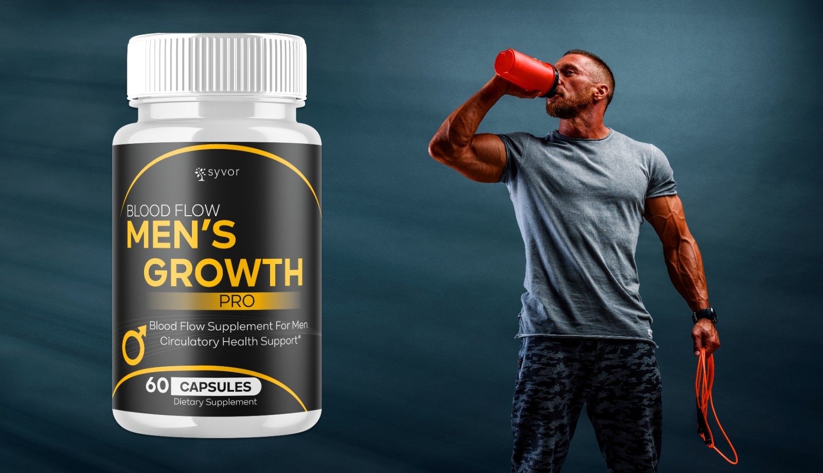 (3 Pack) Blood Flow Men’s Growth Pro Advanced Male Support Vitamin 180 Capsules