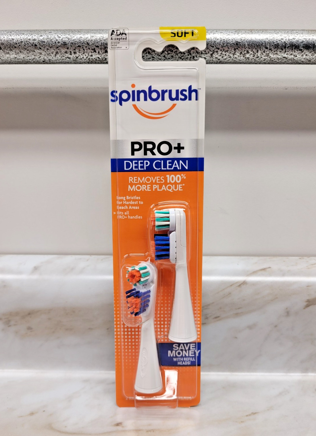 SPINBRUSH PRO+ DEEP CLEAN REPLACEMENT HEADS 2 PACK SOFT SEALED