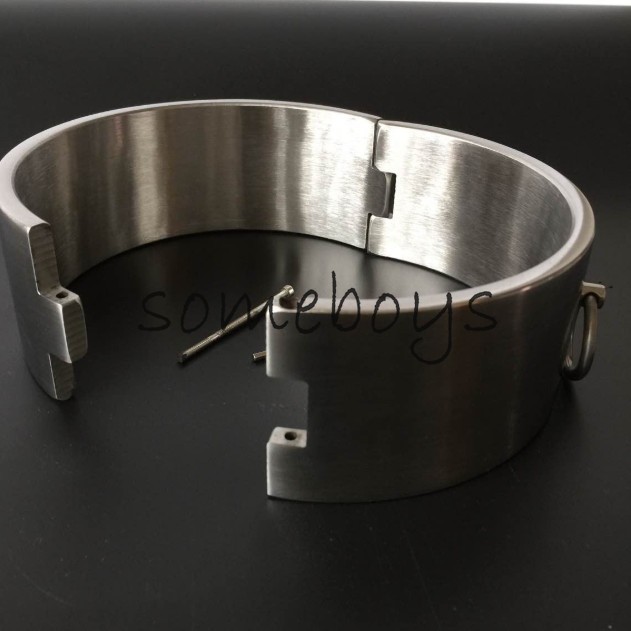 6CM Heavy Duty 100% Stainless Steel Neck Collar Neck Corset Cuff Binding 4 Size