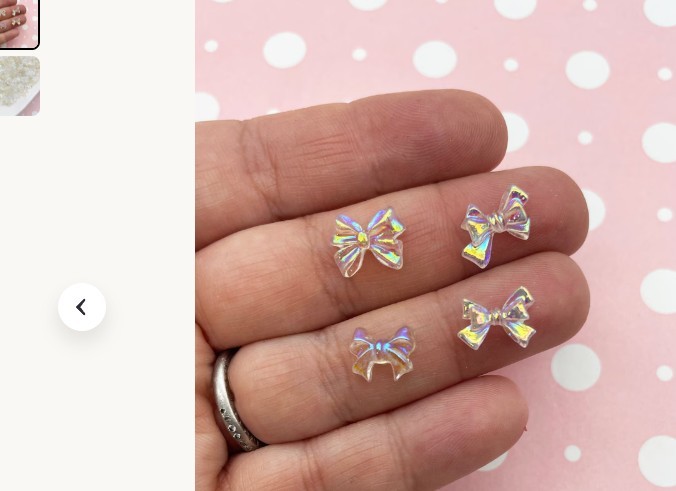 pcs Clear Iridescent AB Bow 3D Nail Art Charms Decorations for Nail Art