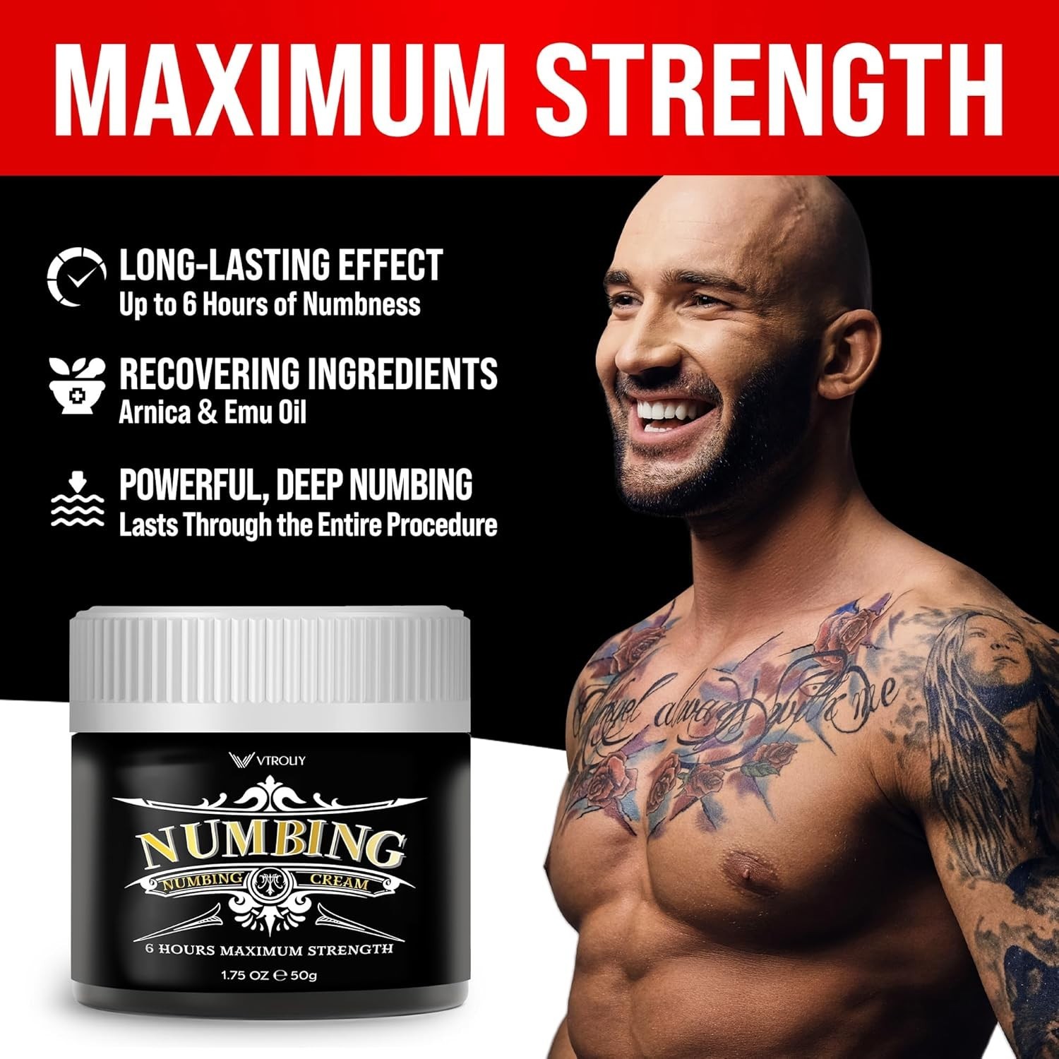 Deep Numbing Cream: Extra Strength Numbing Cream – Maximum Strength Sooth (50g)