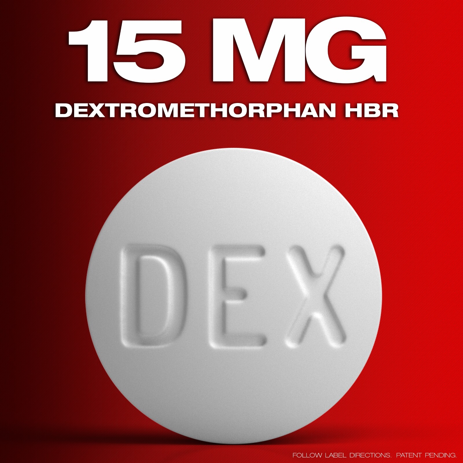 DexTabs Cough suppressant, 200 Tablets, 15 mg of Dextromethorphan HBr