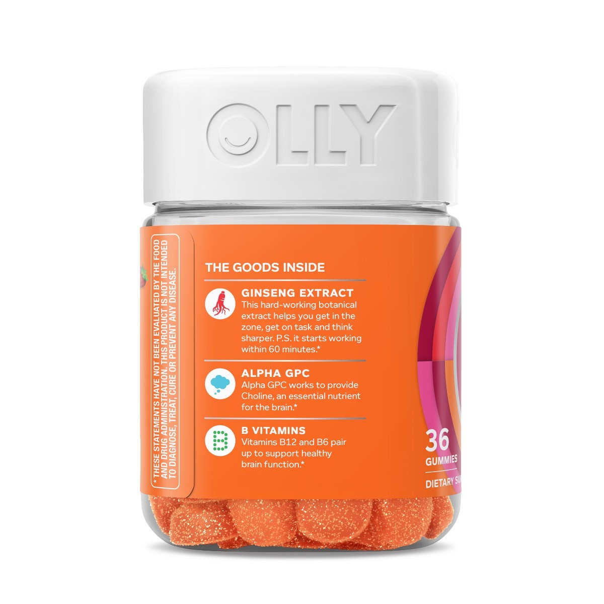 OLLY Laser Focus Gummies – Berry Tangy Tangerine – 36ct: Gluten-Free,