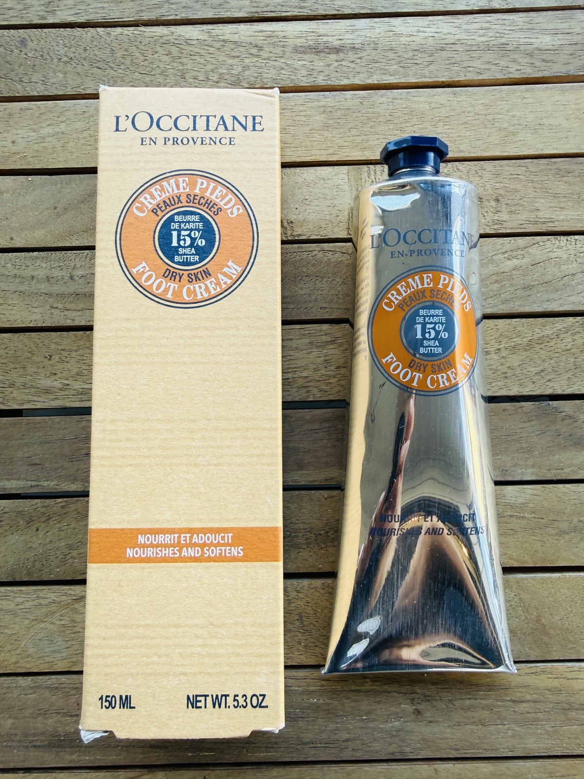 L’OCCITANE SHEA BUTTER FOOT CREAM FOR DRY SKIN 150 ML/5.3 OZ. NIB