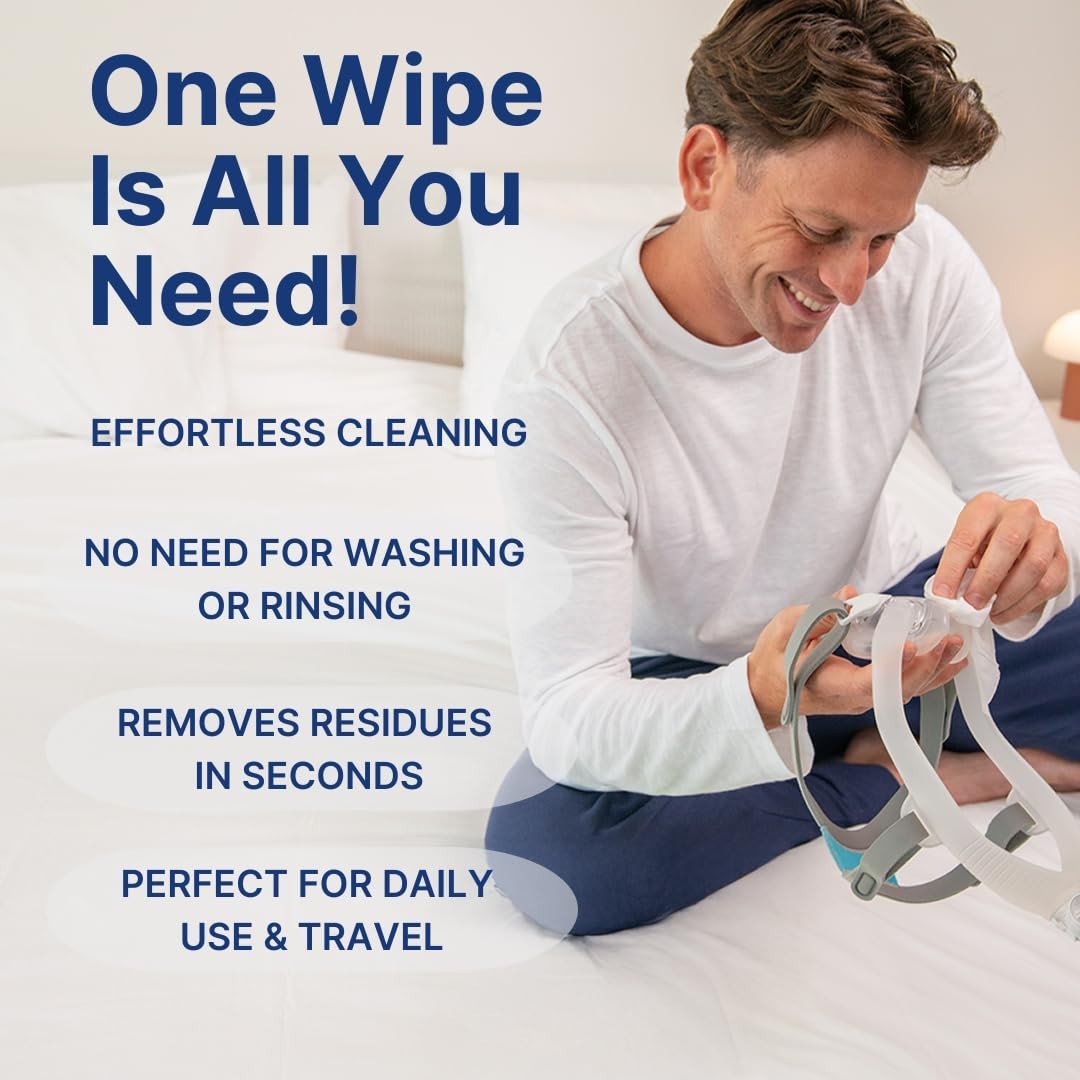 Snugell Unscented CPAP Mask Wipes – 110 Count –100% Soft Cotton – Lint & Alcohol