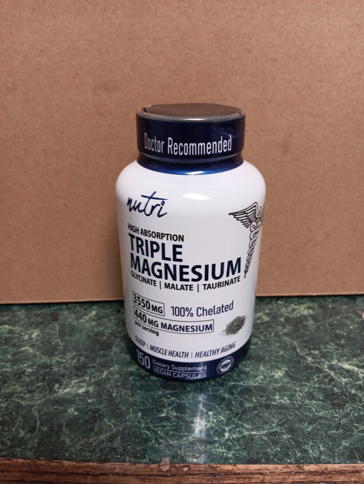 Nutri Triple Magnesium High Absorption 150 Vegan Capsules 11/28 Glycinate Malate