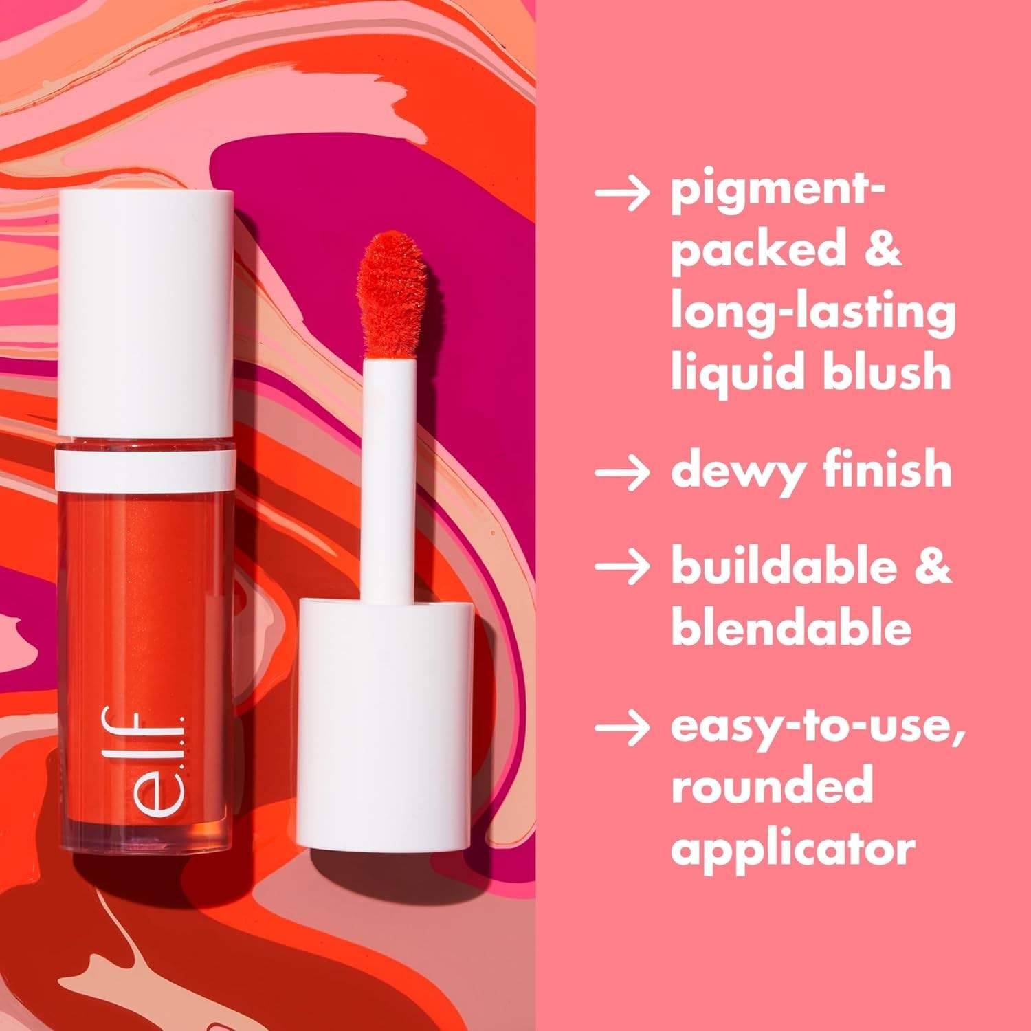 Camo Liquid Blush – , High-Pigment Peach Perfect, Dewy Finish, 1.14 oz
