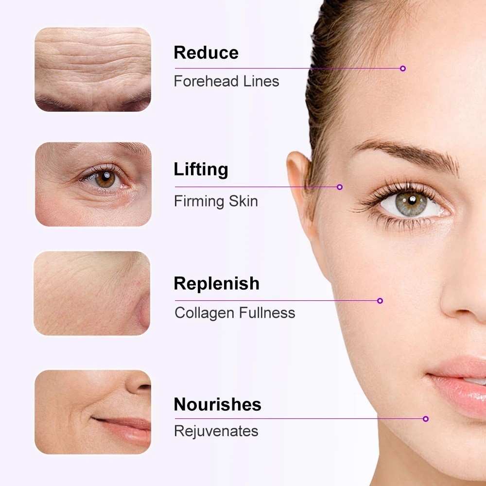 Retinol Serum Facial Wrinkle Anti-Aging Collagen Hyaluronic Skin Smoothing Tight