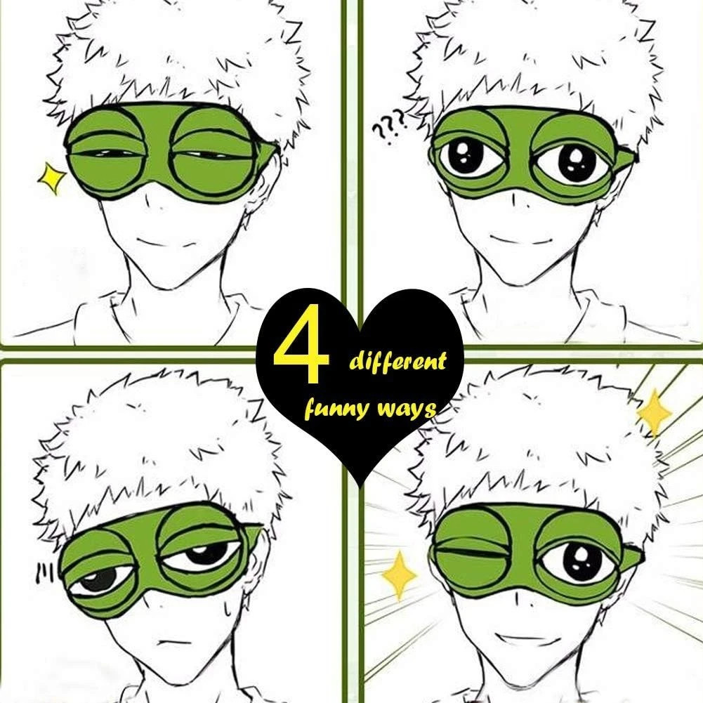 Funny 3D Frog Cute Sleeping Eye Mask Blindfold Travel Sleep Masks Soft Eye Cover
