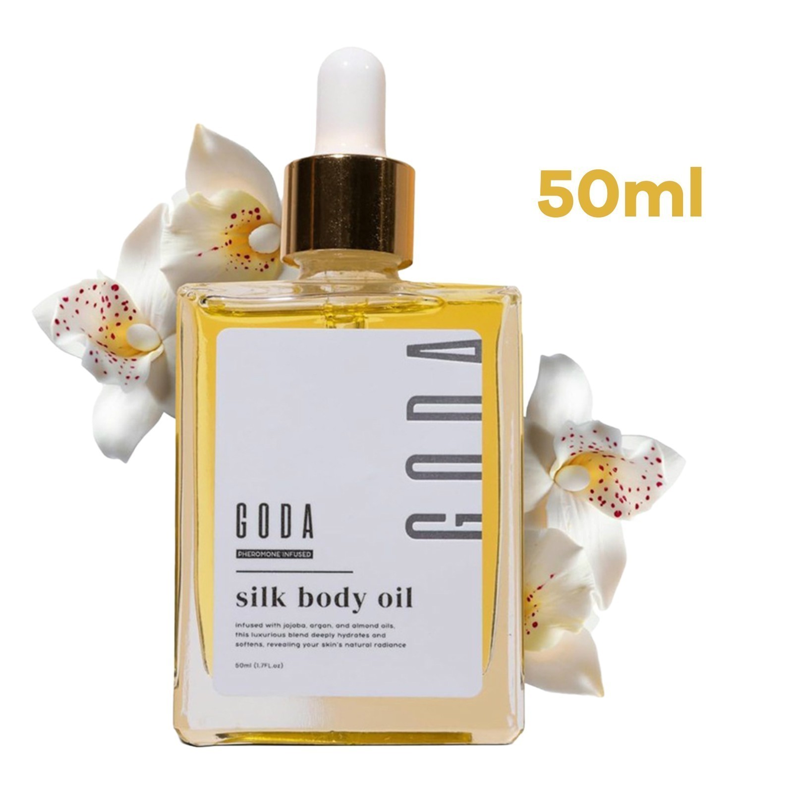 GODA Silk Body Oil,Silk Body Oil,Goda Perfume Oil,Bath & Shower Oil Smooth 50ML