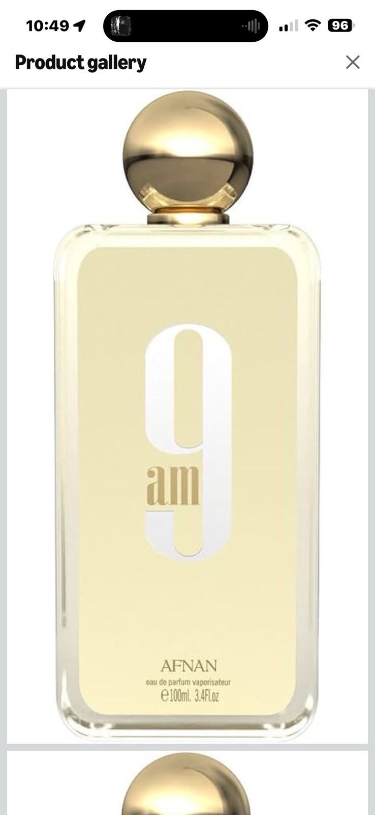 Afnan 9 am Eau de Parfum Spray Fragrance 3.4 fl oz Regular Size