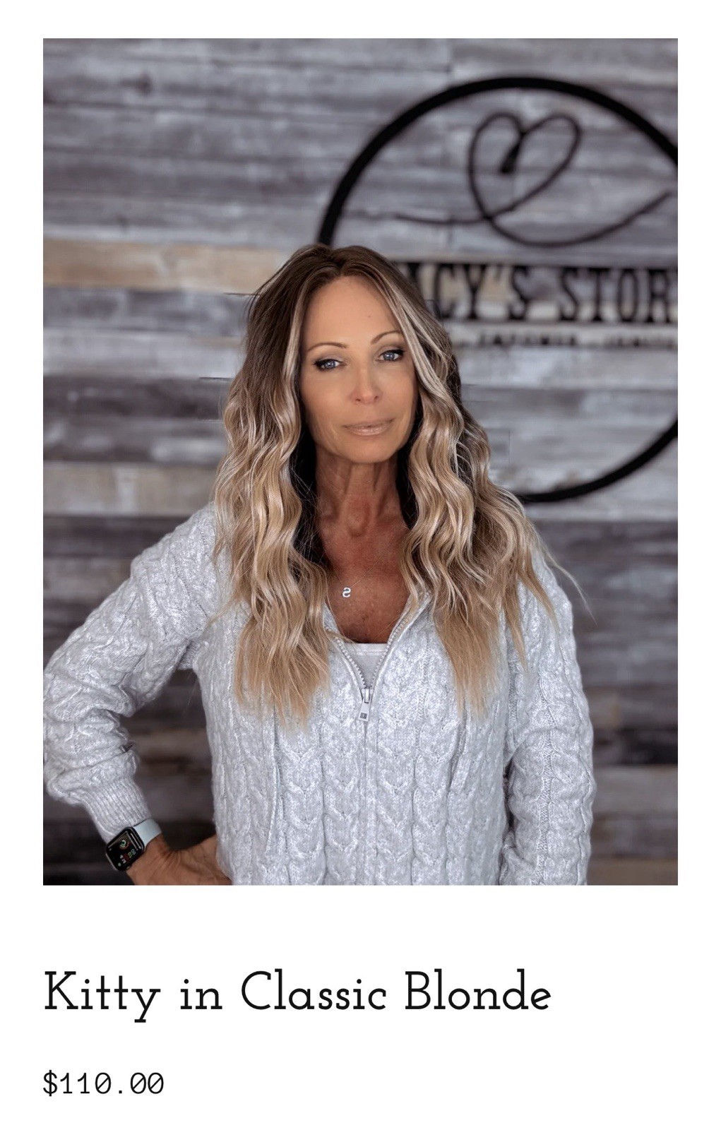Stacy’s Story KITTY Water Wave Natural Blonde Wig Standard Size NWT
