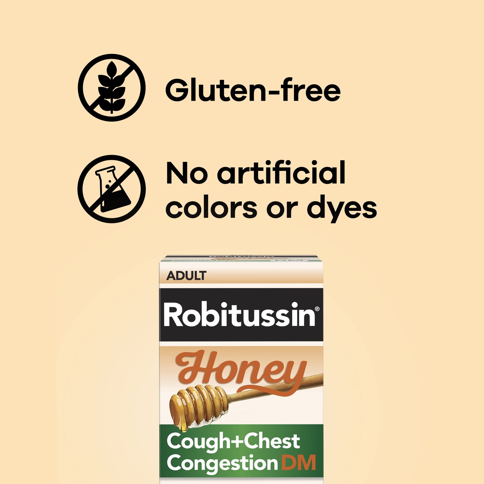 Robitussin Maximum Strength Honey Cough Plus Chest Congestion Dm Cough Medicine