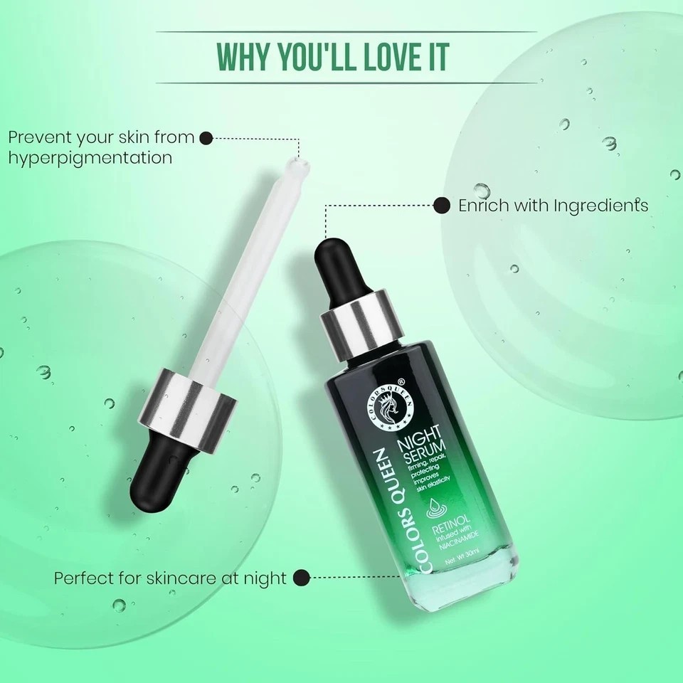 Colors Queen Retinol Night Serum For Healthy Skin 30ml