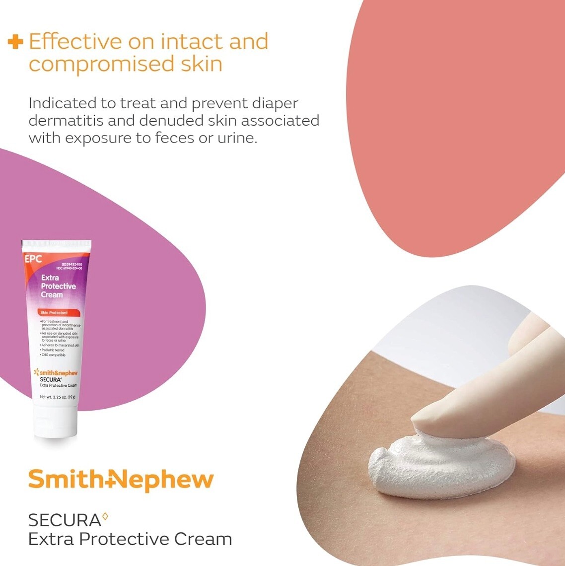 Smith & Nephew SECURA Extra Protective EPC Cream 3.25 Oz/Tubes- Case of 24 Tubes