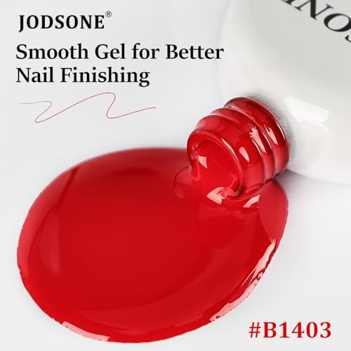 Red Gel Nail Polish,16.5ml Red 3-in-1 One Step Gel Polish Soak Off Art B1403