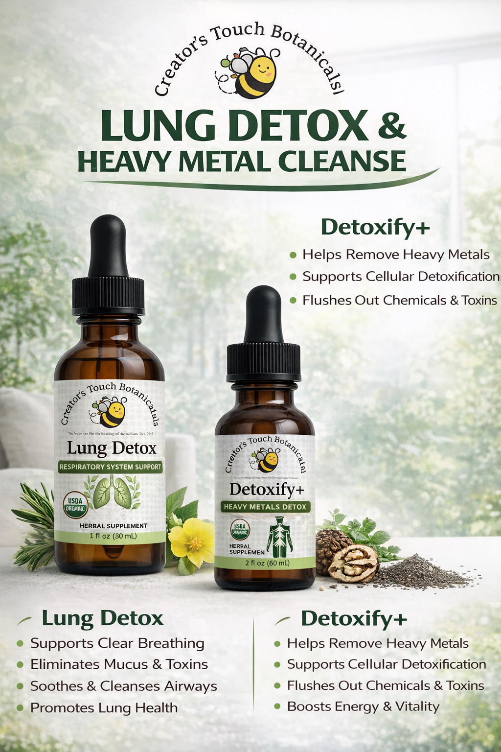 7- Whole Body Complete Detox Kit | Parasite + Heavy Metals + Liver Kidney, Lung,