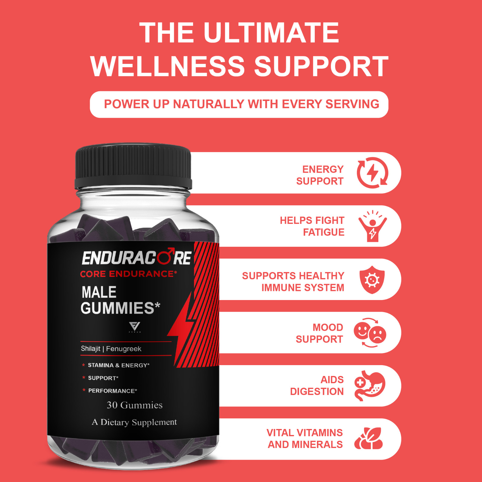 Enduracore Male Gummies, Endura Core Performance (30 Gummies)