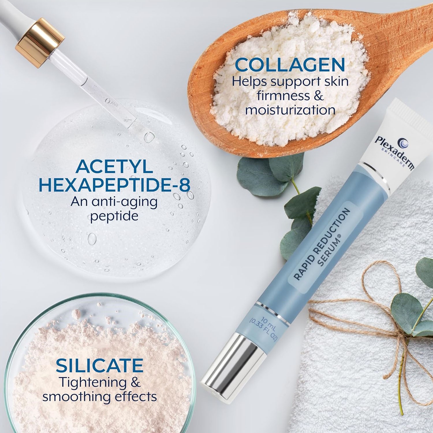 3X Plexaderm Rapid Reduction Eye Serum – Visibly Reduces Under-Eye Bags,Wrinkles