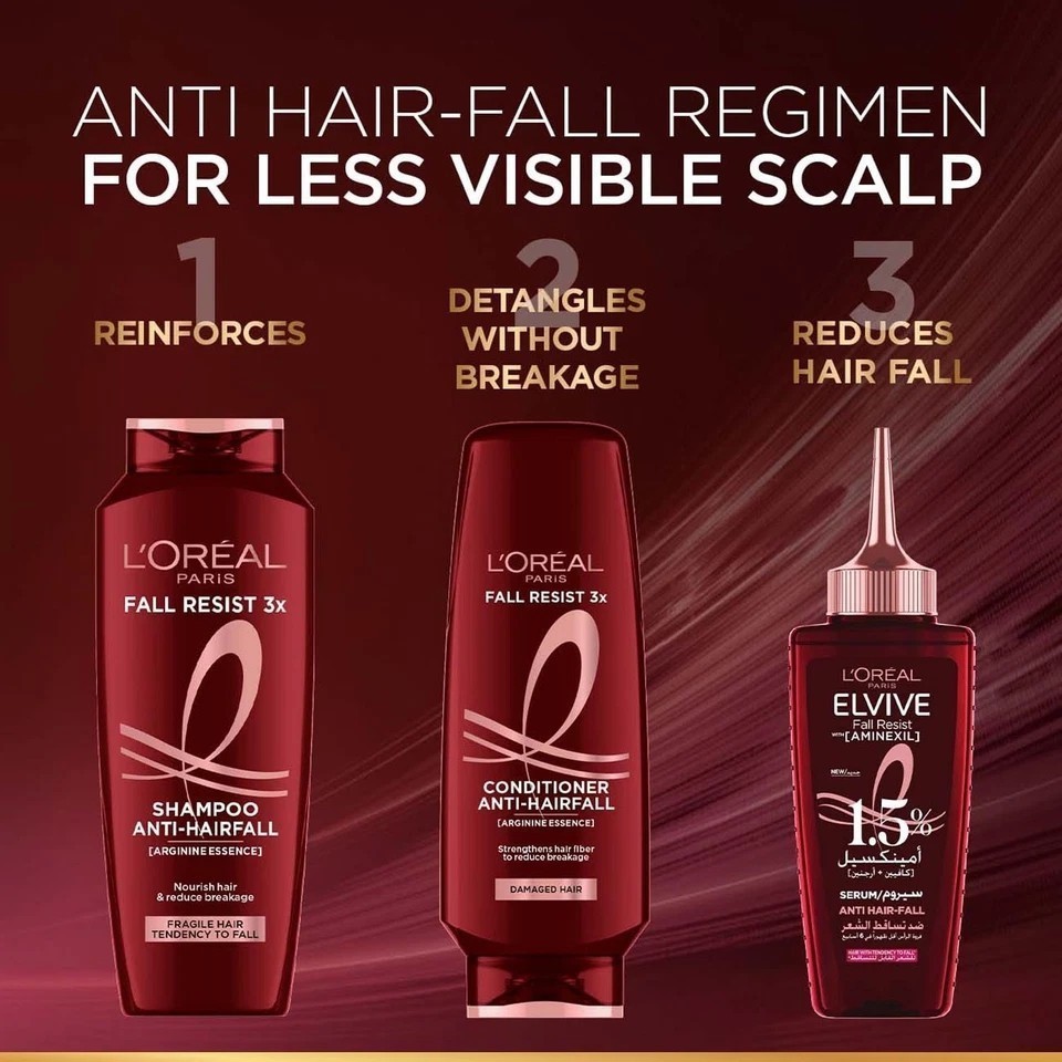 L’Oréal Paris Fall Resist Anti Hair Fall Serum with 1.5% Aminexil, (102ml)