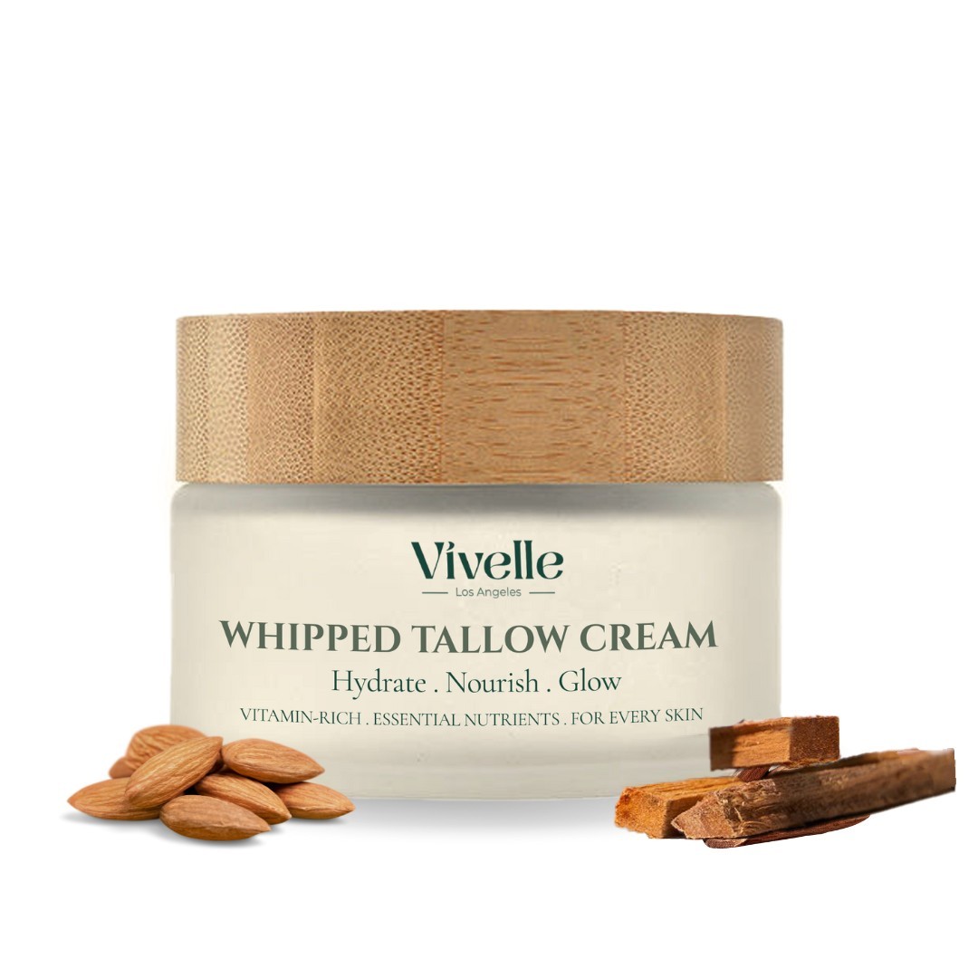 2 Pack Whipped Tallow Face Cream Moisturizer Grass Fed Beef Tallow 3.6oz