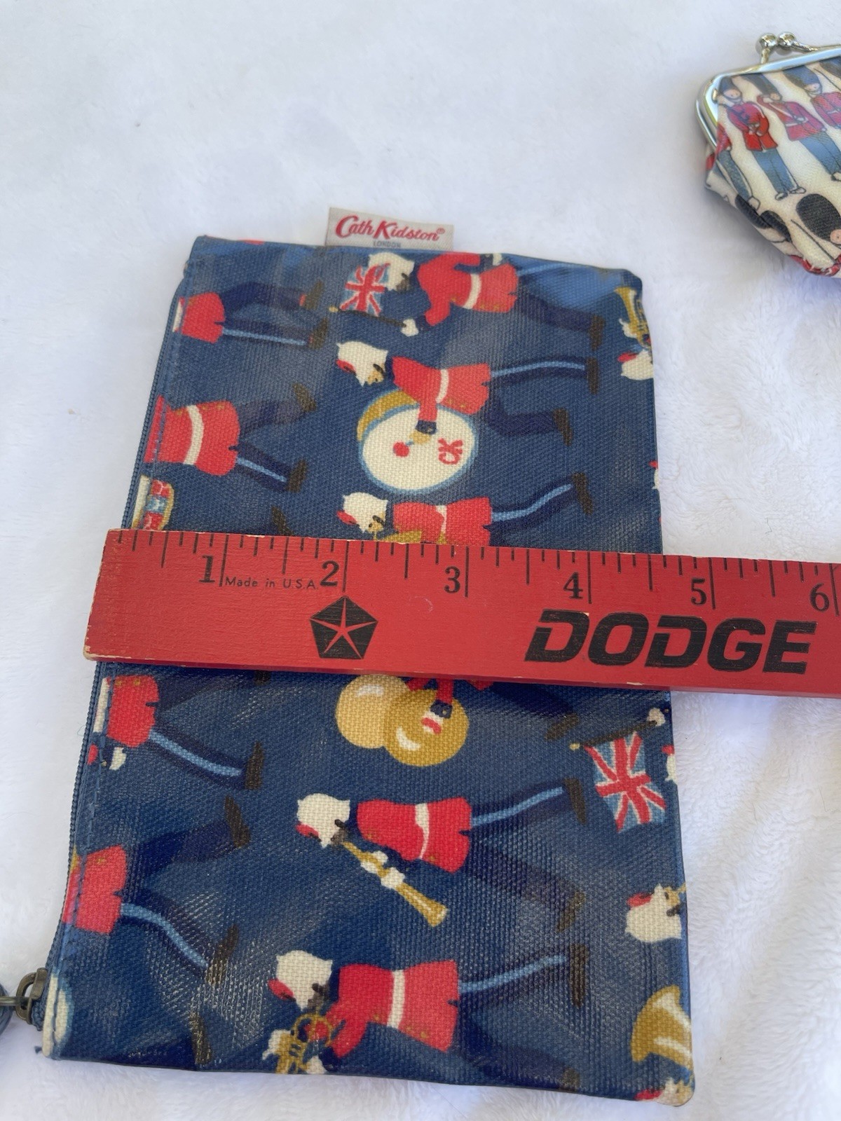 Cath Kidston London Makeup,Change Purse Coated Cotton Classic Guard Band Lot Of2