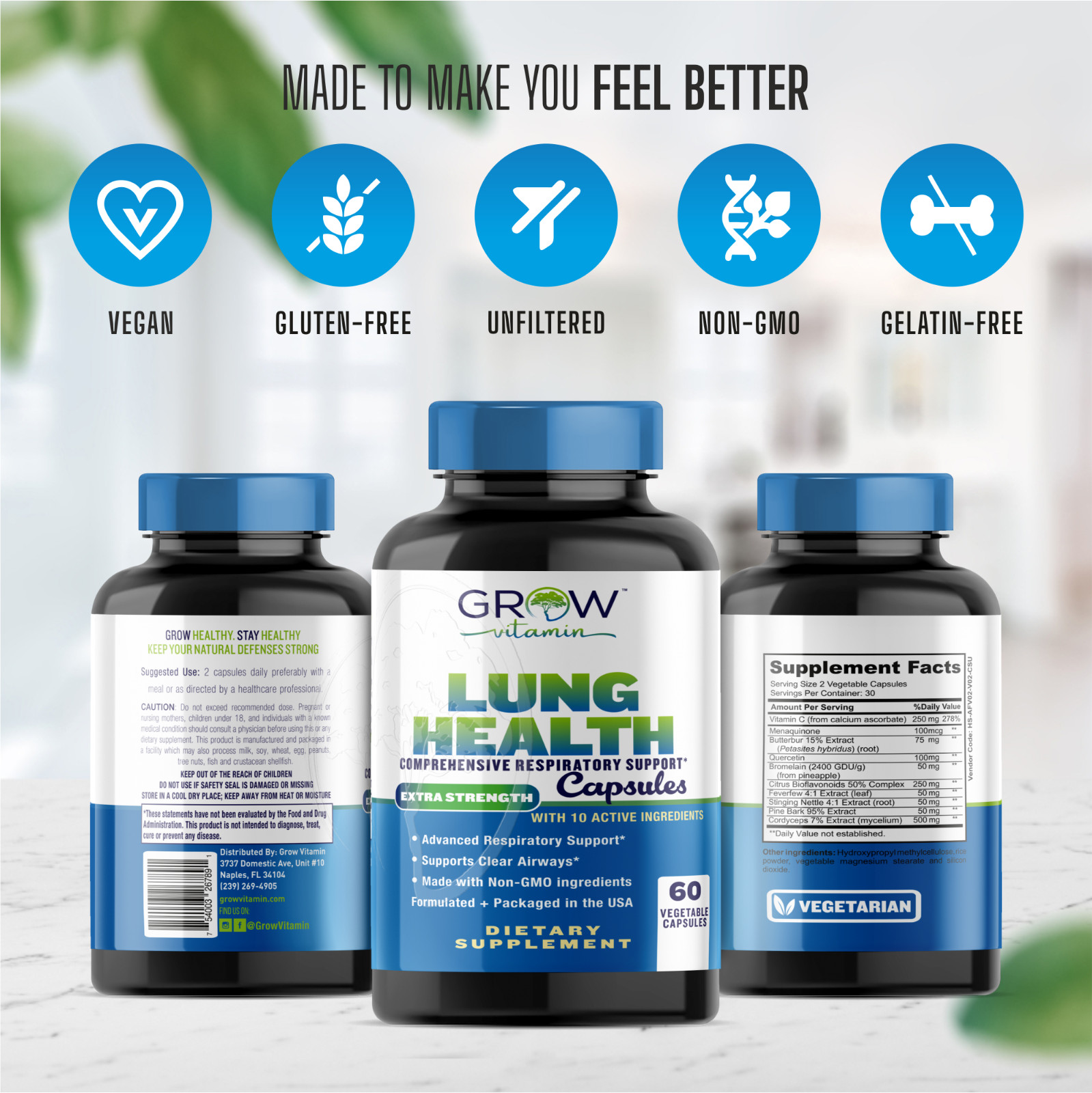 White Lung – Lung Cleanse & Detox.Support Clear Lungs a Healthy Lungs Supplement
