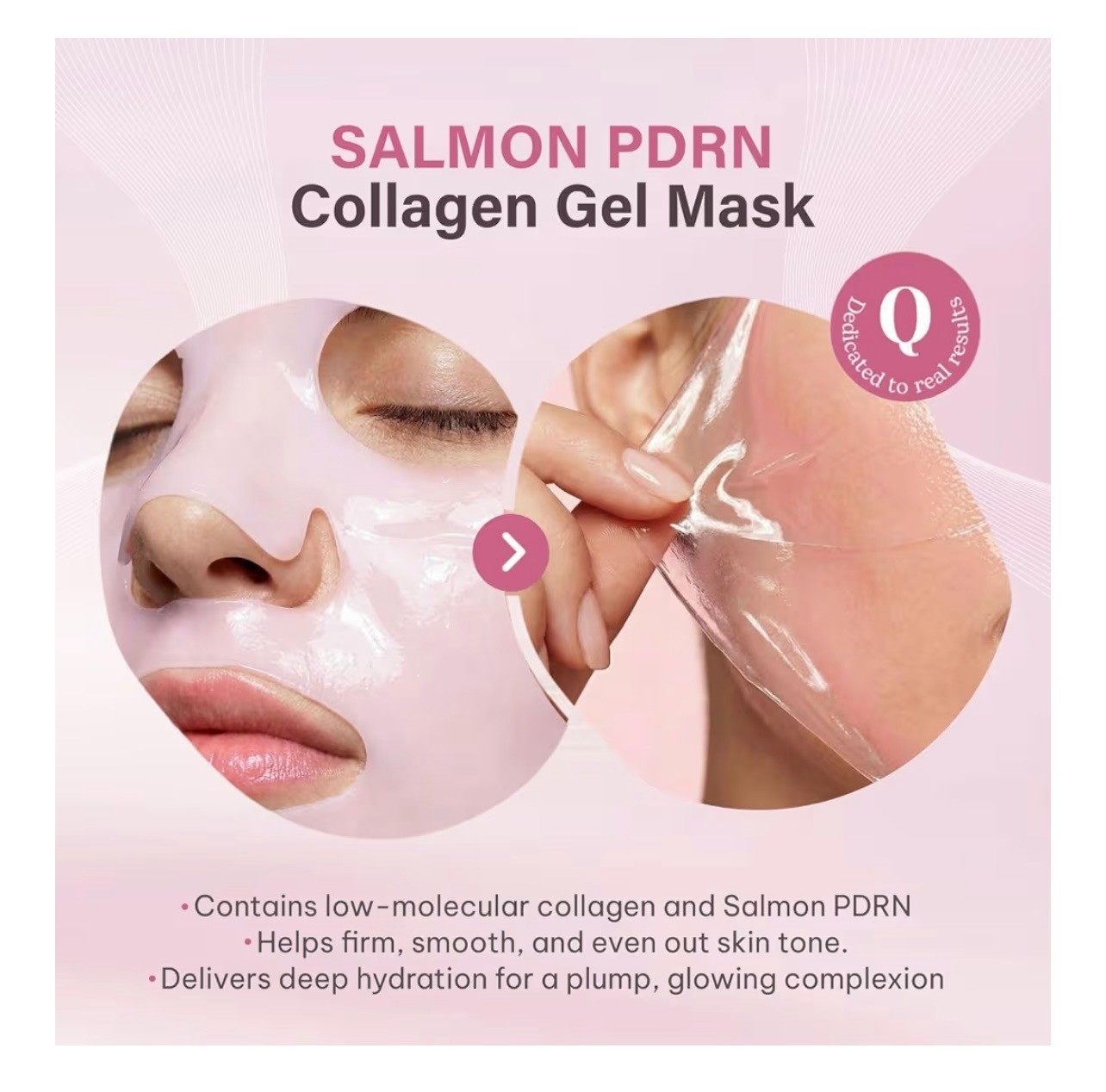 Original Collagen Mask with Salmon PDRN Korean Skin Care Gel Mask for Hydration