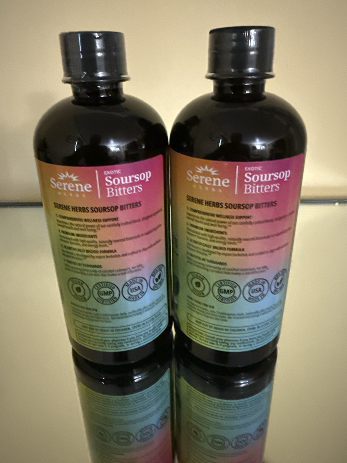2 Packs Serene Herbs Soursop Bitters Gut Health Detox Herbal Dietary Supplement