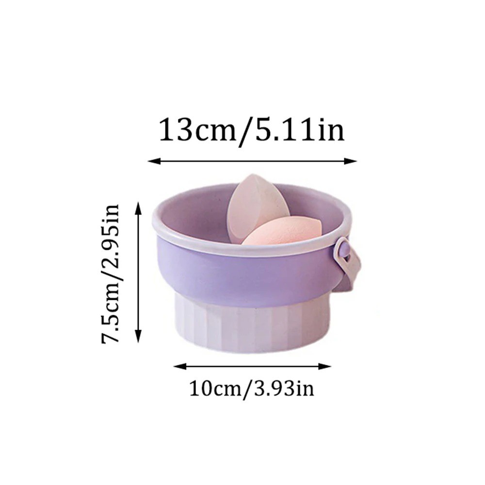 3-in-1 Silicone Makeup Brush Cleaner Bowl – Wash, Dry, and Store Brushes Easily