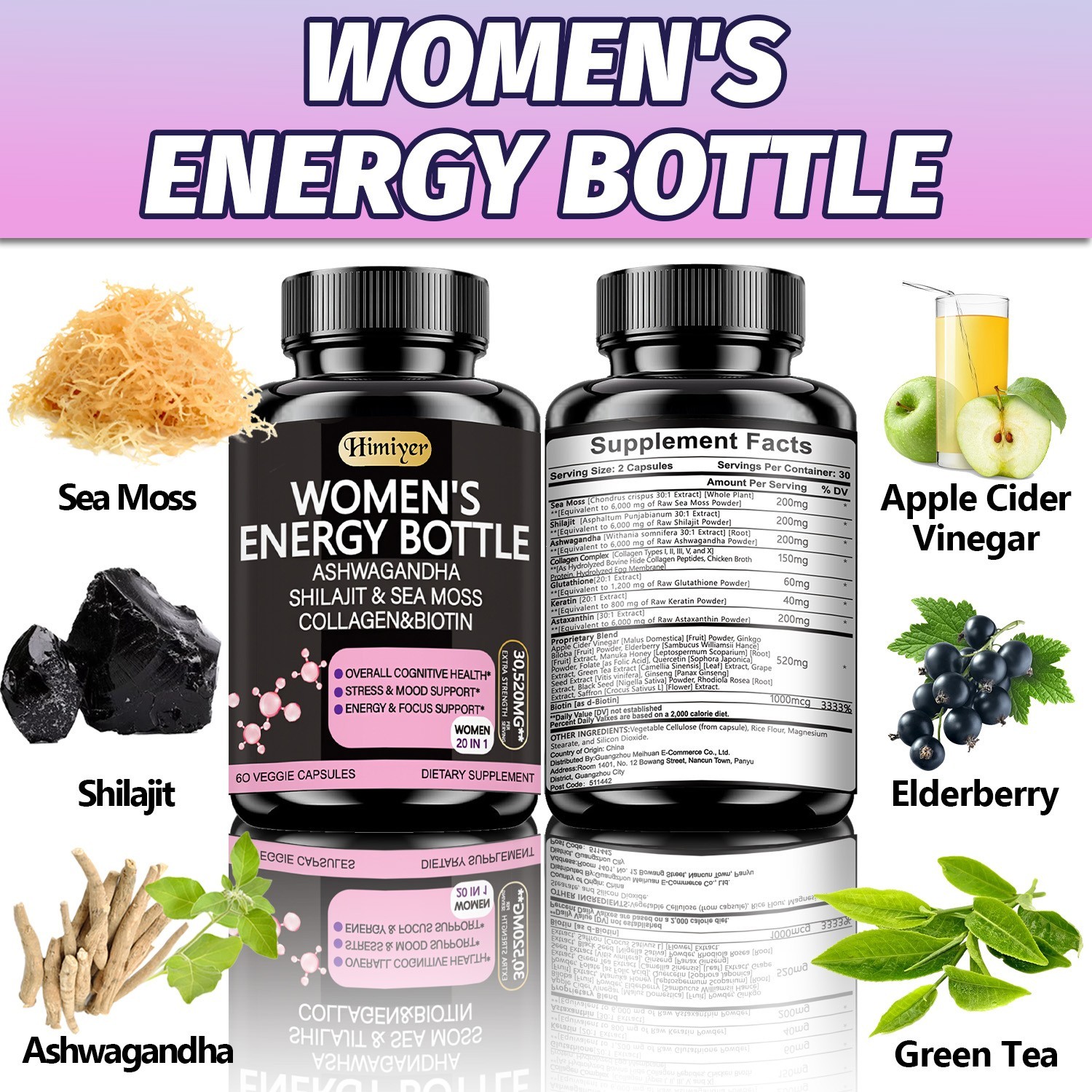 Female energy – herbal essence, exercise, endurance, vitality, relieve fatigue