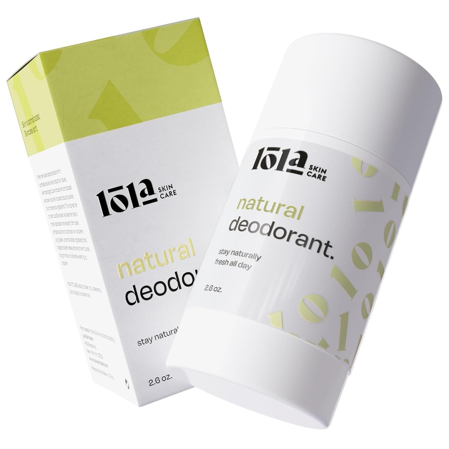 Lola Skincare Natural Deodorant Skin Friendly Ingredients – 2.6 oz, EXP 01/2025
