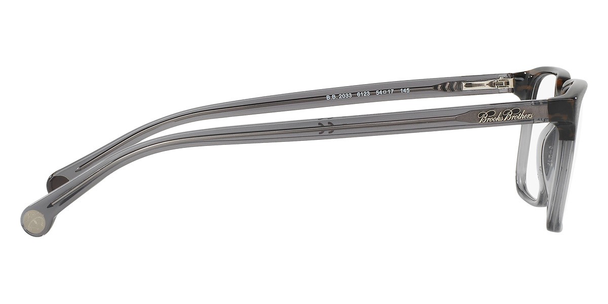 Brooks Brothers Man Eyeglasses BB2033 6123 54mm Grey Wood/Grey Transparent- NEW
