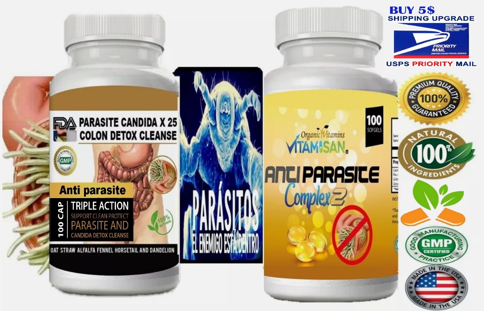 Advanced Parasite & Worm Intestinal Cleanse for Humans kit