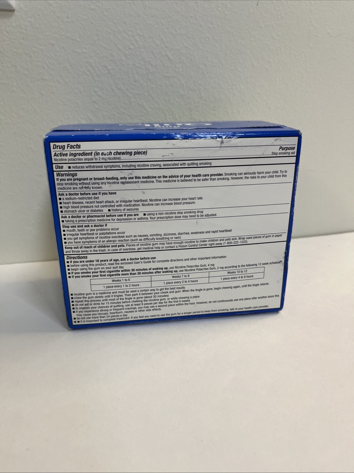 Kirkland Signature Quit 2 mg Gum Nicotine Polacrilex Stop Smoking Aid 190 Pieces