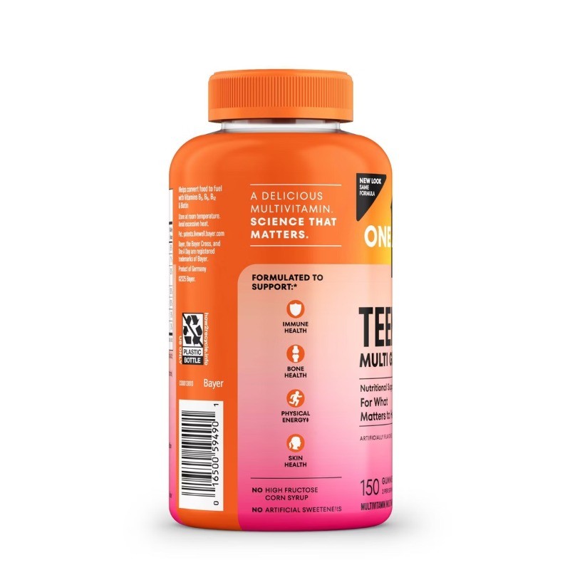 One A Day Teen Girl Multivitamin with Biotin, Skin Health – 150ct