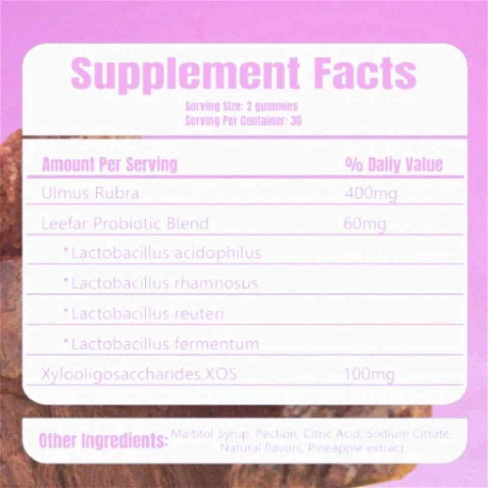 Women Probiotic Slippery Elm Pineapple 60 Gummies Intimate pH & Odor Balance