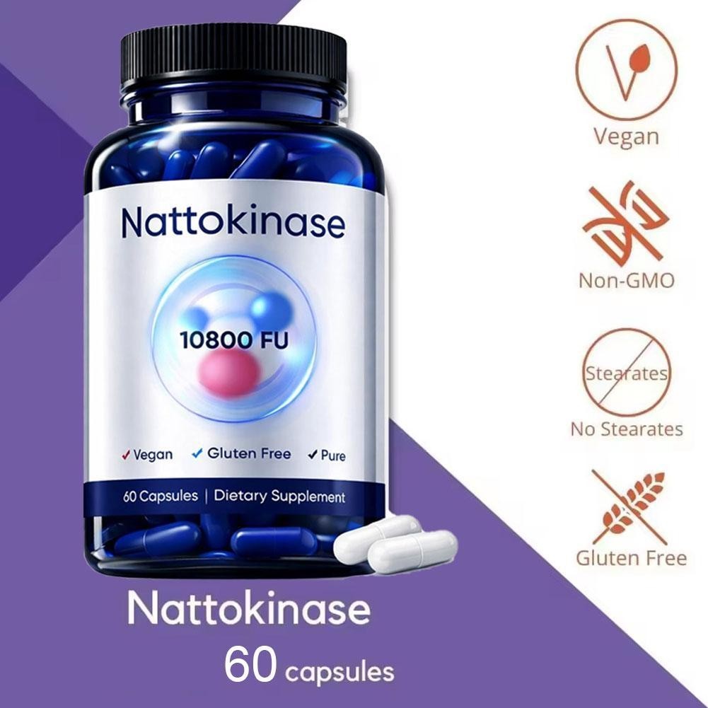 4X Nattokinase Supplement – 10800 FU 60 Capsules Per Serving HO T 2026