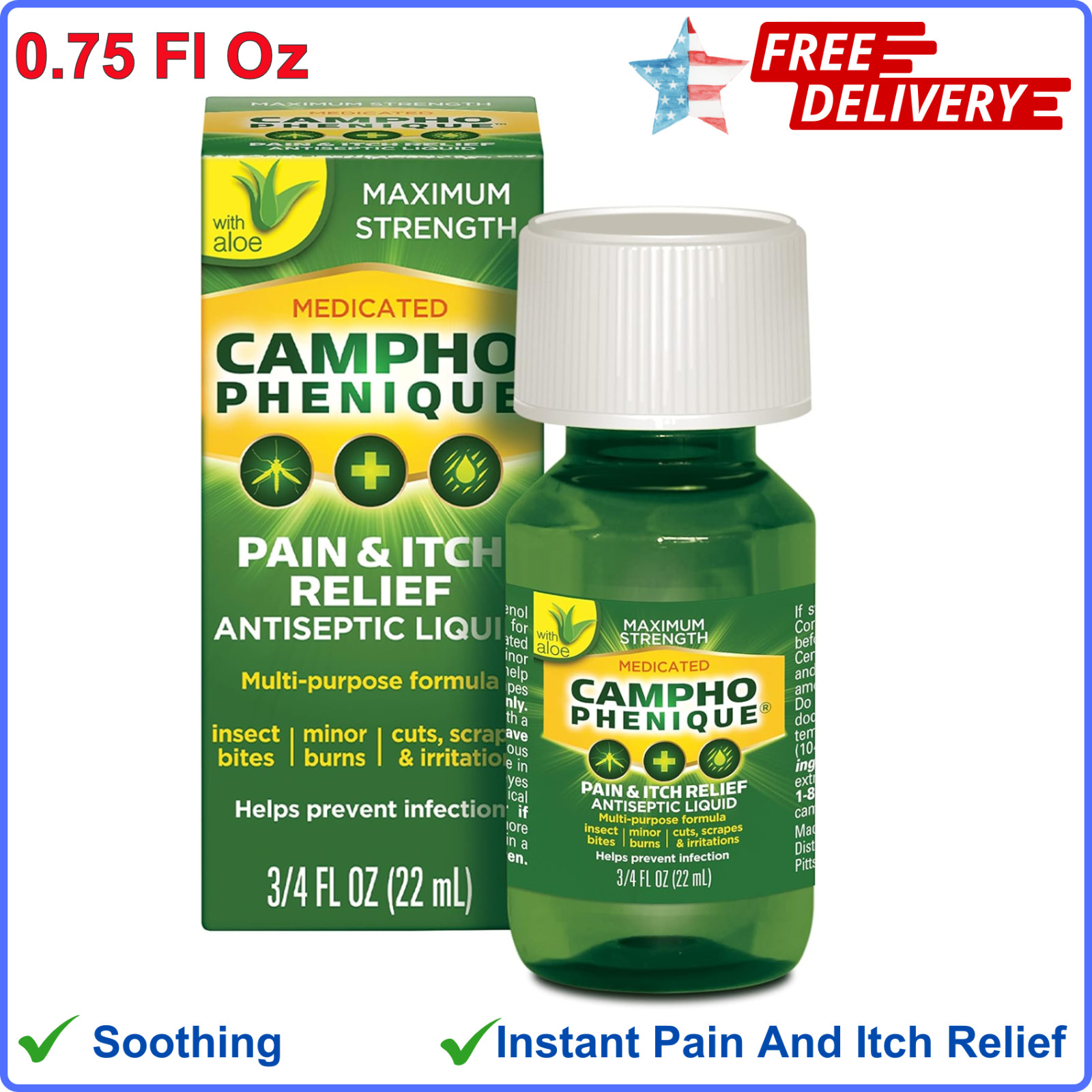 Campho Phenique Maximum Strength Antiseptic Liquid – Pain Relief And Anti-Itch