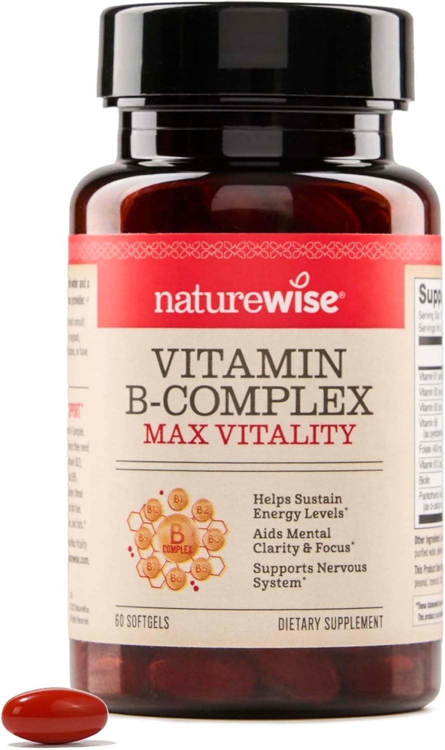 Complejo de Vitamina B para Mujer Y Hombre con Biotina B1 B2 B3 B6 B12 60uds