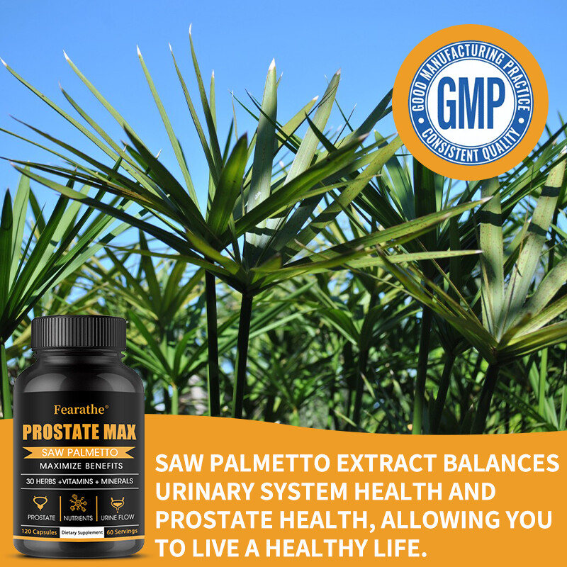 Prostate Support – Saw Palmetto – Reduce Frequent Urination, Stamina supplement
