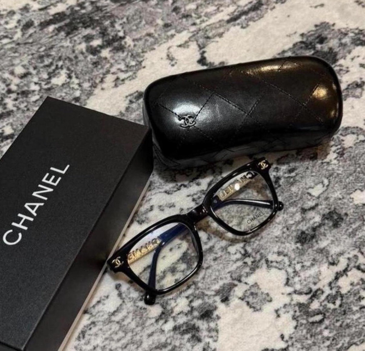 CHANEL 2865 Women’s Black Plastic Full Rim Eyeglasses 67-17-145 with Case