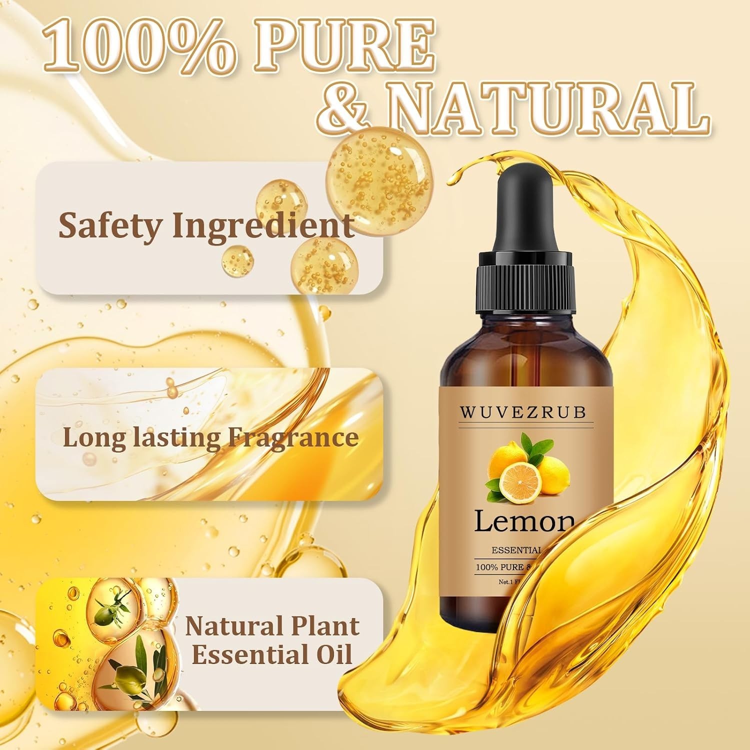 Versatile 2 Fl Oz Lemon Essential Oil – Perfect for Diffusers & Skin Care