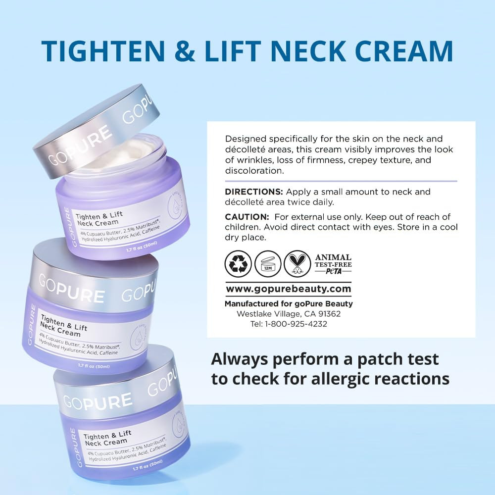 Tighten & Lift Neck & Chest Moisturizer Cream for Visibly Firming, Tightening an
