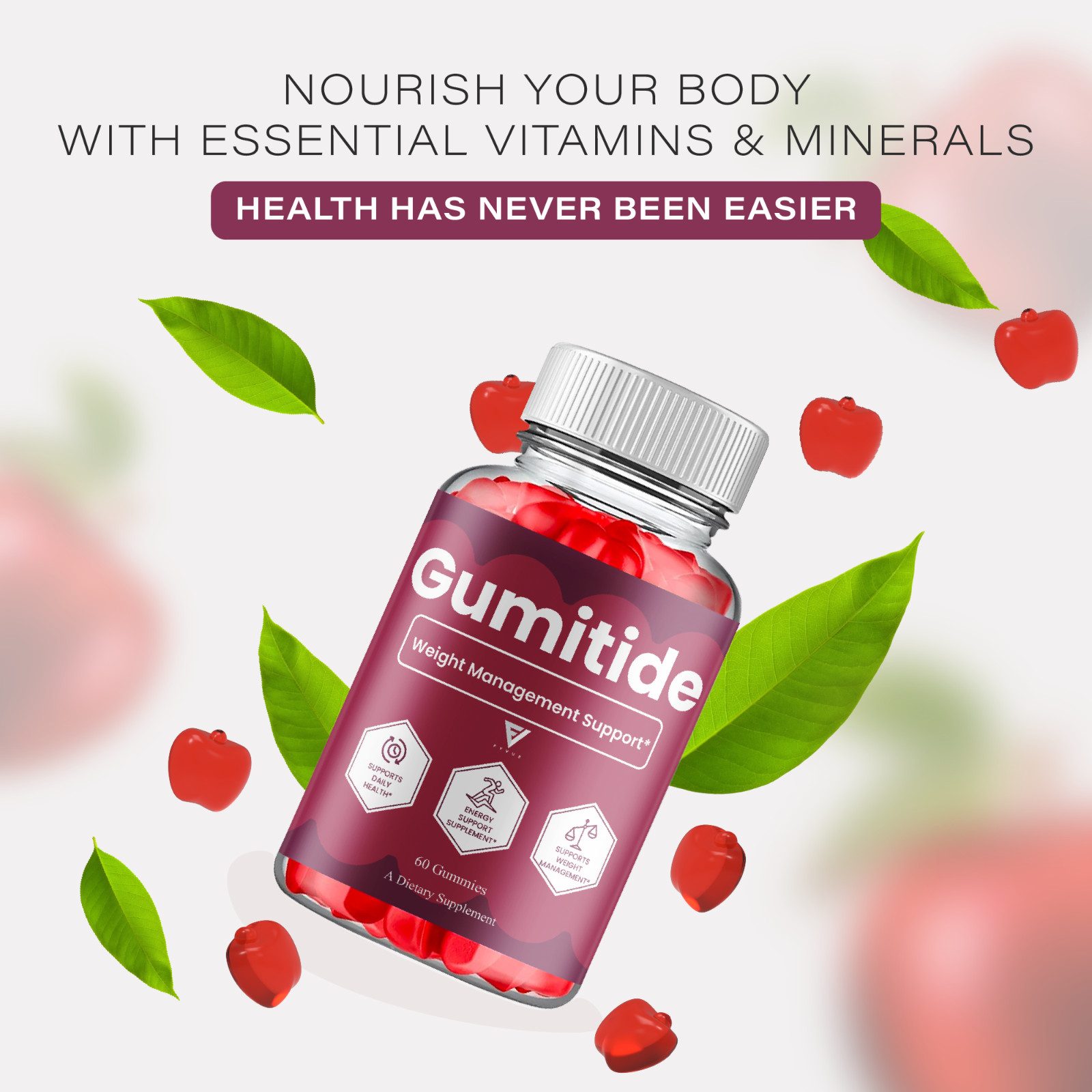 (3 Pack) Gumitide Weight Management Gummies, Gumitide Supplement (180 Gummies)