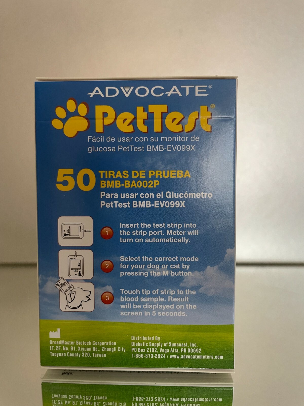 Advocate PetTest Strips 50 CT Monitoring Glucose for PETS EXP 05/2025 Ship Free